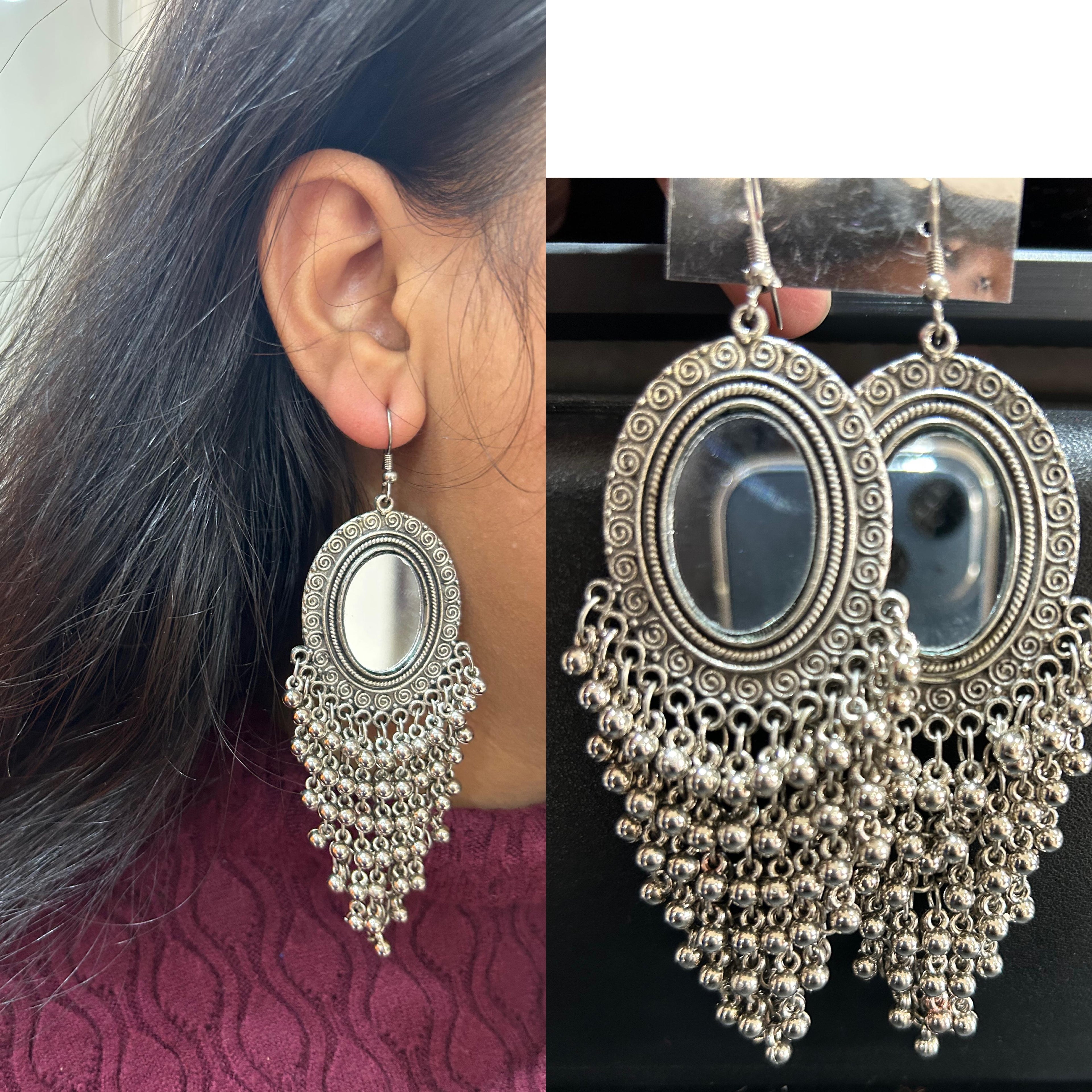 metal jhumkas