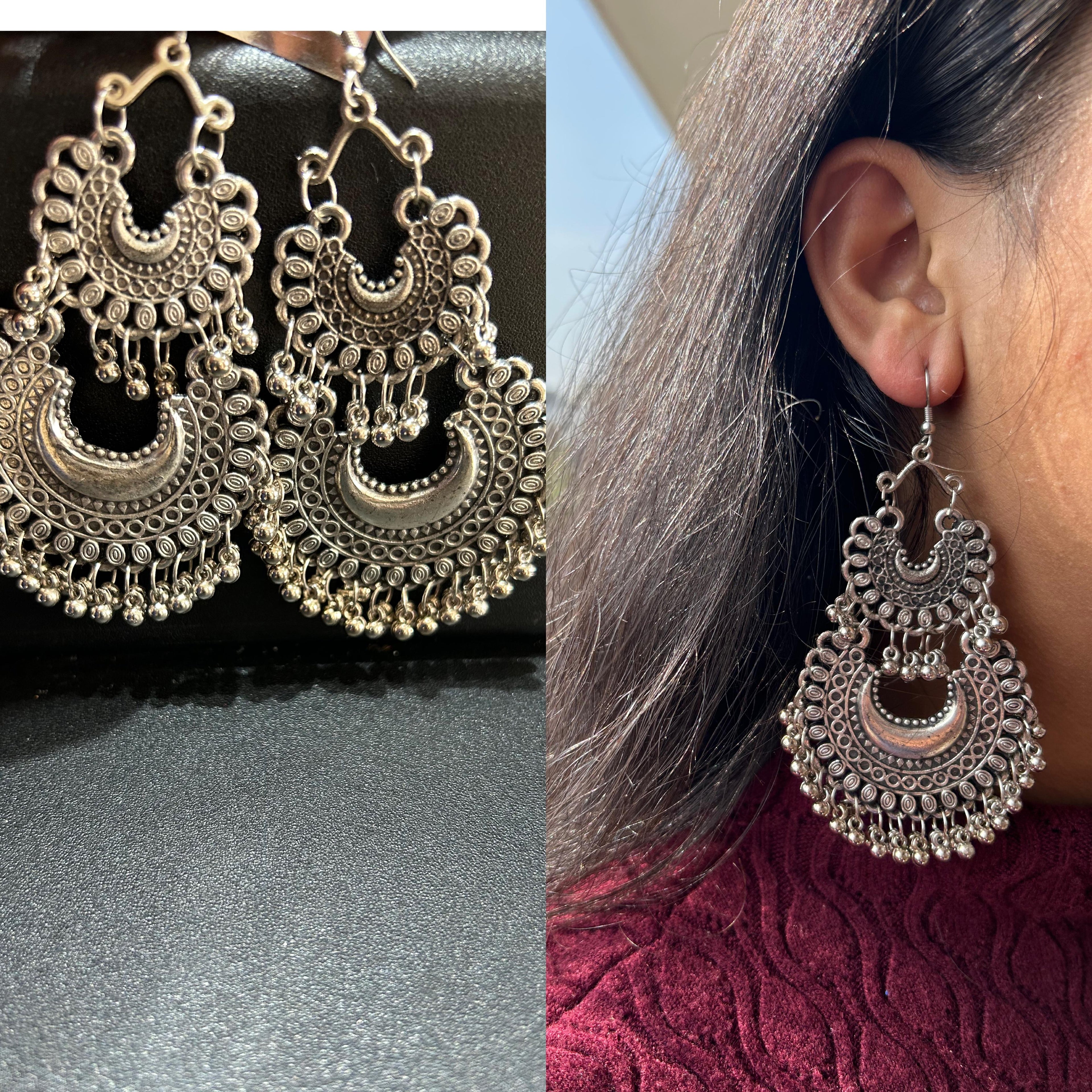 metal jhumkas