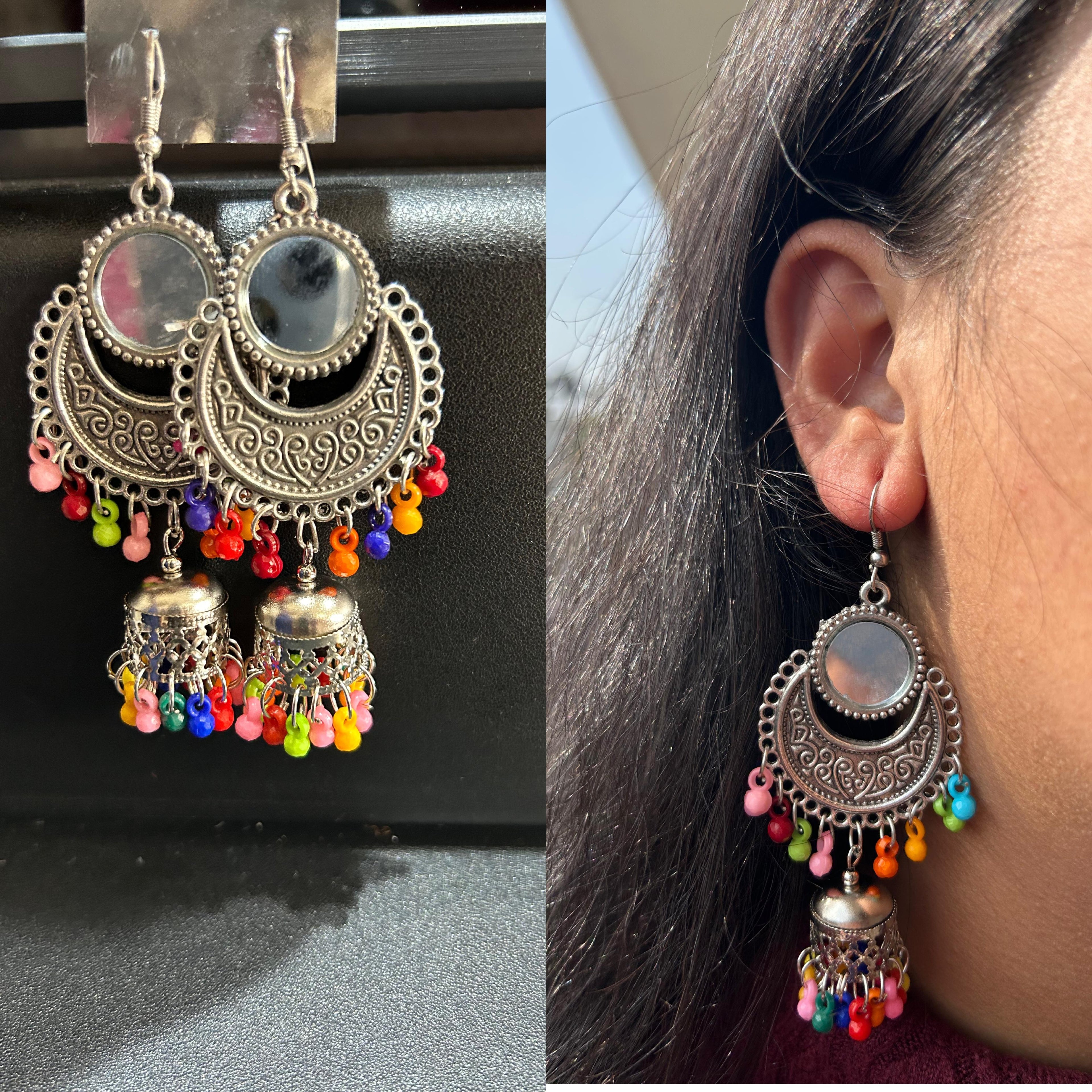 metal jhumkas