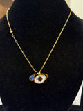 Evil eye stone pendant