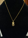 Teddy bear stone pendant