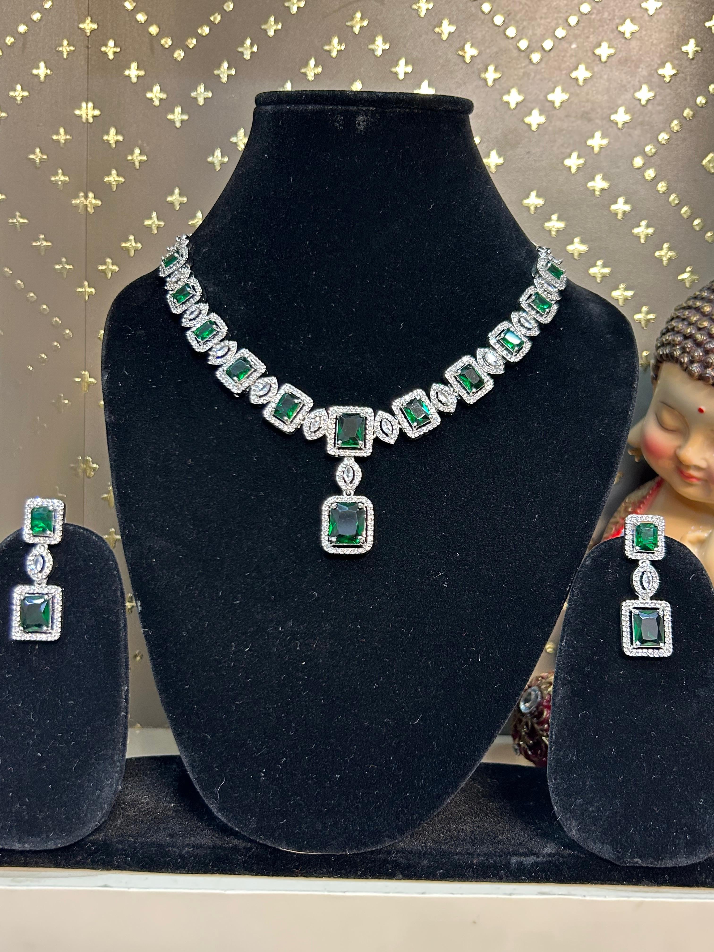 American diamond single layer stunning set