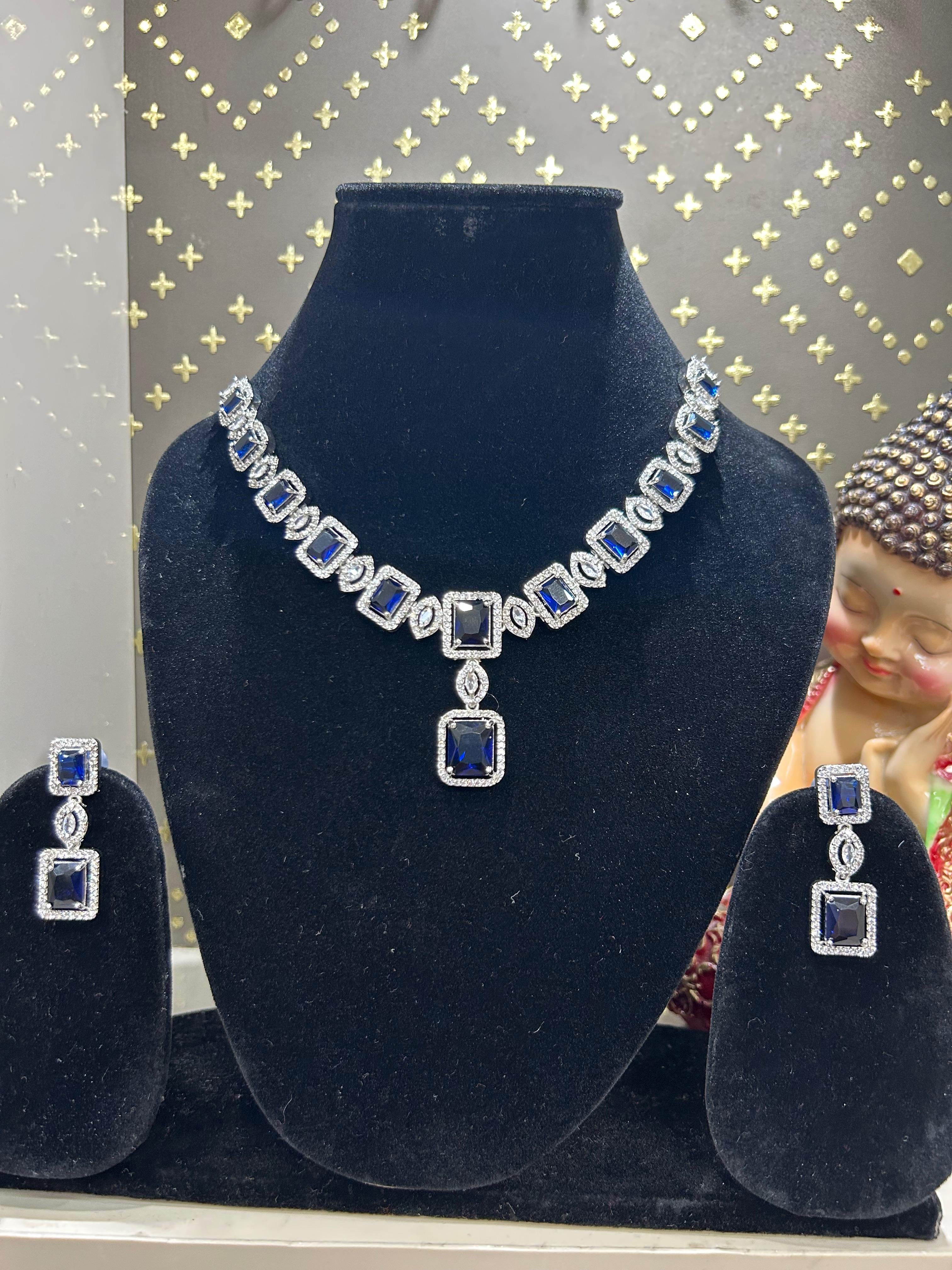 American diamond single layer stunning set