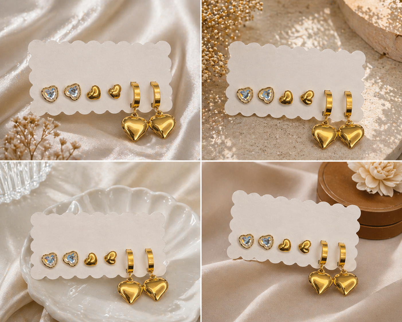 earrings combo pack with anti tarnish