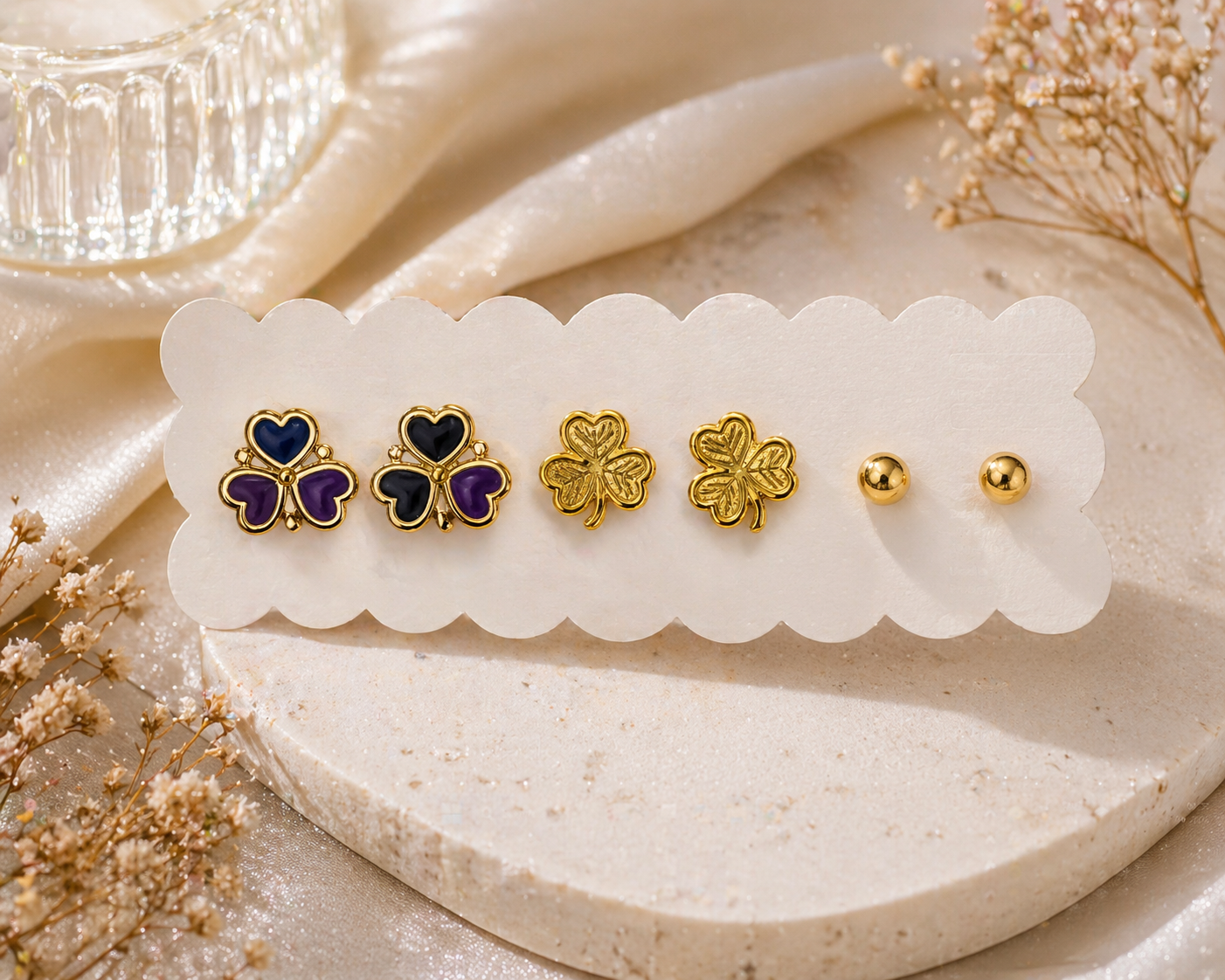 Mini Heart Earrings Combo (3 in 1)