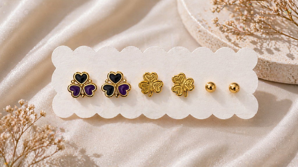 Mini Heart Earrings Combo (3 in 1)