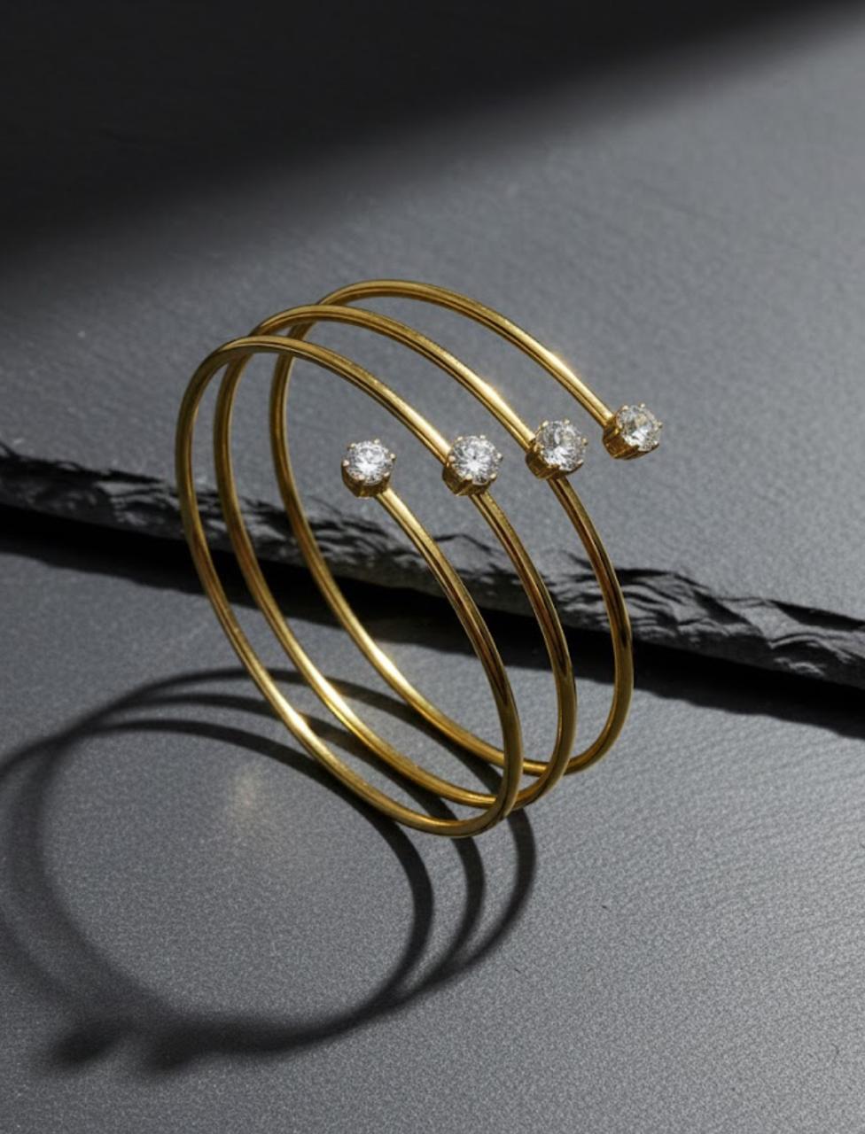Radiance Resist Anti- Tarnish Spiral Bangle