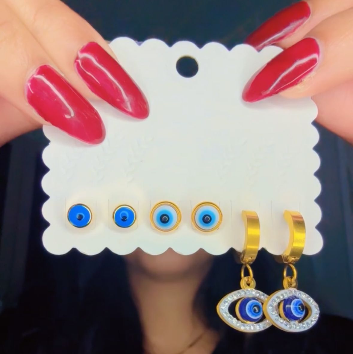 evil eye earring with combo pack