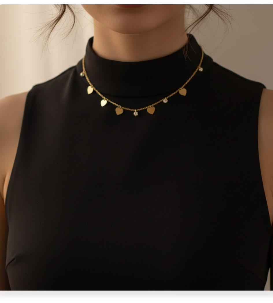 Golden Dangling Neckpiece