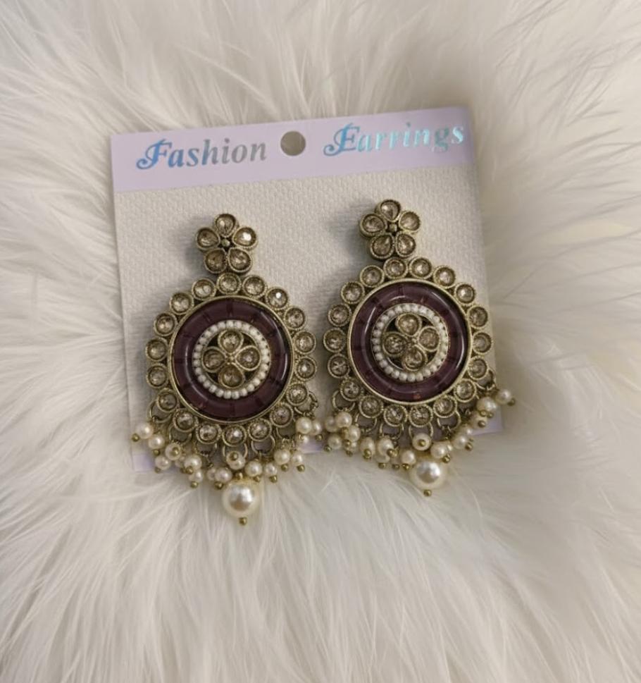 Pretty jhumkas with pearl beads