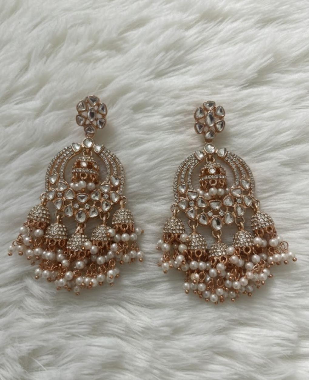 Golden Jhumki Earrings