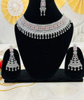 Pink American Diamond Neckpiece